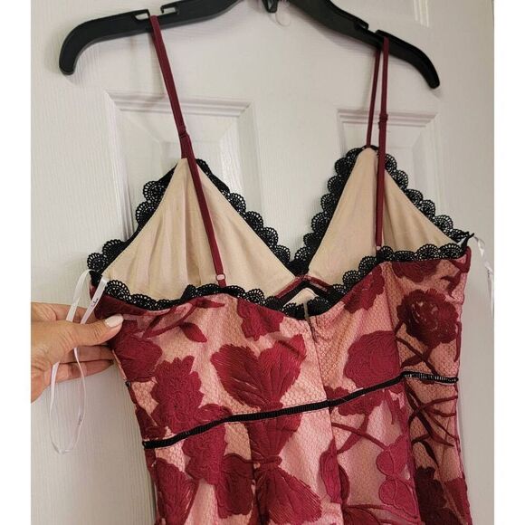 Lulus Alluring Dream Floral Mesh Lace Dress NWT L - Picture 7 of 11